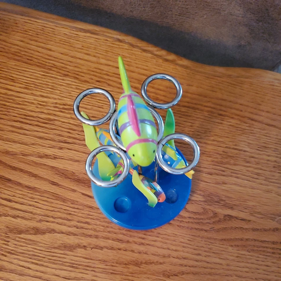 Soporte para cepillo de dientes accesorio de baño de peces coloridos tropicales Foto 2 de 3