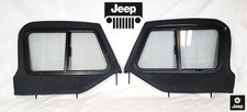 9706 Jeep Wrangler Tj Upper Half Doors Sliding Window Top Pair Black Oem