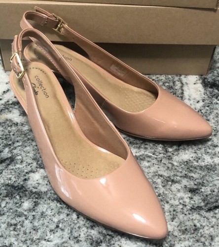 clarks NUDE leather shoes size 7.5