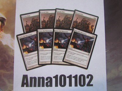 Smite the Monstrous x4 and Unruly Mob 4x, Innistrad White MTG
