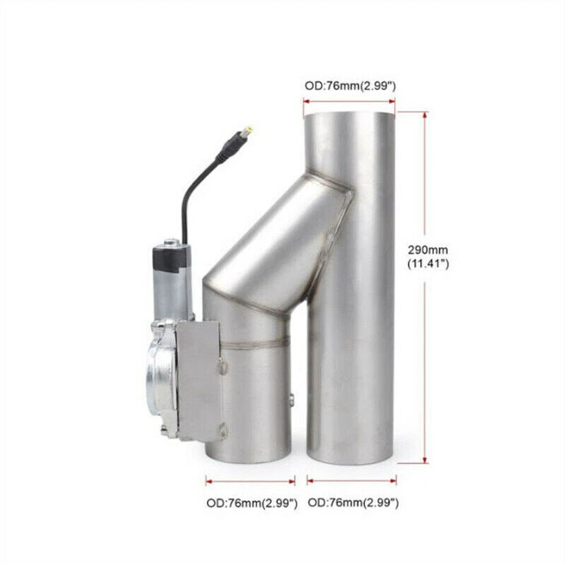 3'' Electric Exhaust Single Control Valve w /Manual & Remote Control Stainless - Image 2 of 4