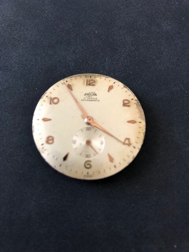 Partial Enicar 17J Swiss Watch Movement for Parts/Repair