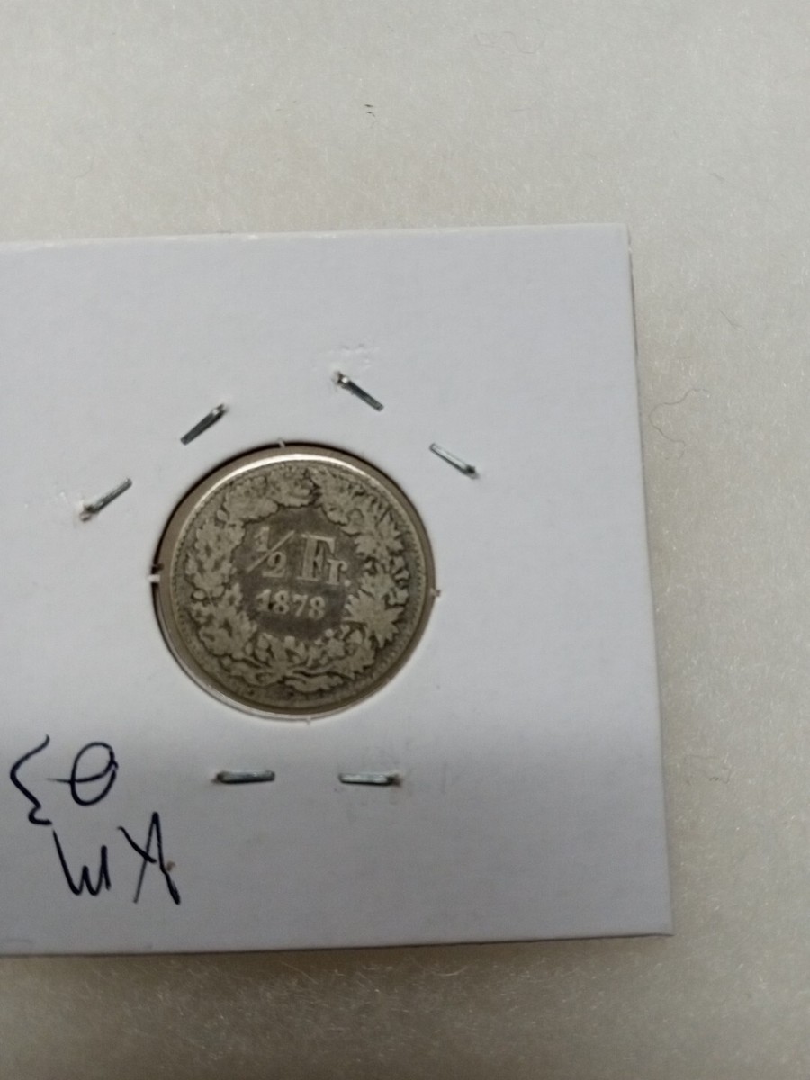 1878 Switzerland 1/2 Franc.835 Silver Key!!! | eBay