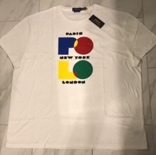 Polo Ralph Lauren Men  s Multicolor Logo T-Shirt White Blue Yellow XXL New