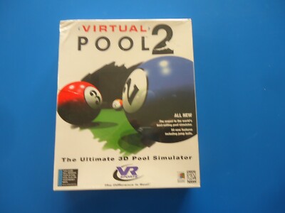 95 BIG BOX PC Game Virtual Pool 2 The Ultimate Pool Simulator PC CD-Rom Windows