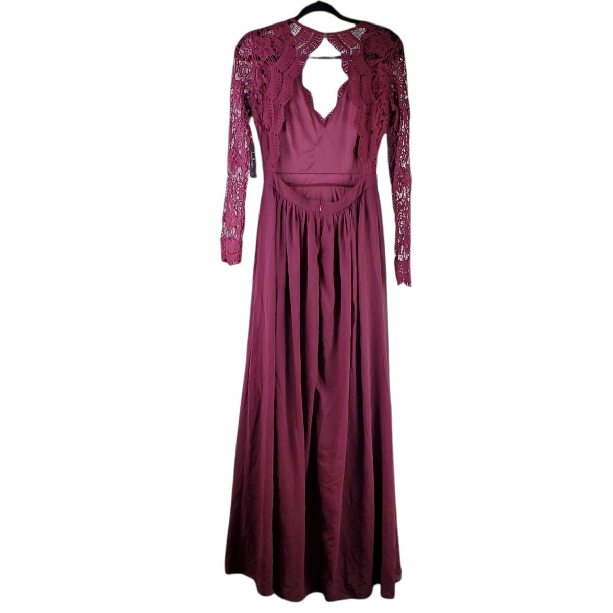Lulu's Awaken My Love Burgundy Long Sleeve Lace Maxi Dress Sz L NWT | eBay Lulu's Awaken My Love Burgundy Long Sleeve Lace Maxi Dress Sz L NWT | eBay