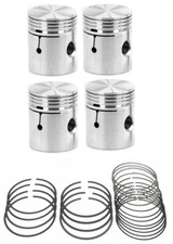 SILVOLITE Pistons/4+RINGS for 1941-1973 Jeep Willys 134 Hurricane/Go Devil .060