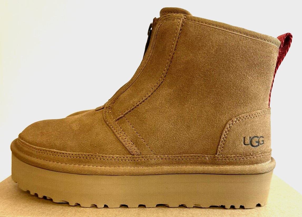 靴 UGG NEUMEL PLATFORM BOOT US7 SAME DAY SHIP* UGG NEUMEL DOUBLE STRAP PLATFORM BOOTS~CHESTNUT~US