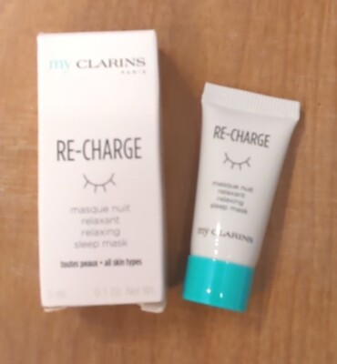 My Clarins Re-Charge Masque Relaxing Sleep Mask Travel/Sample 0.1oz/5ml New Box
