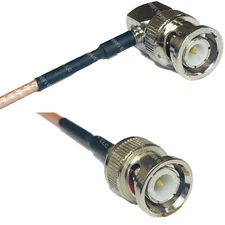 RG316 BNC MALE ANGLE to BNC MALE RF Cable FAST-SHIP LOT