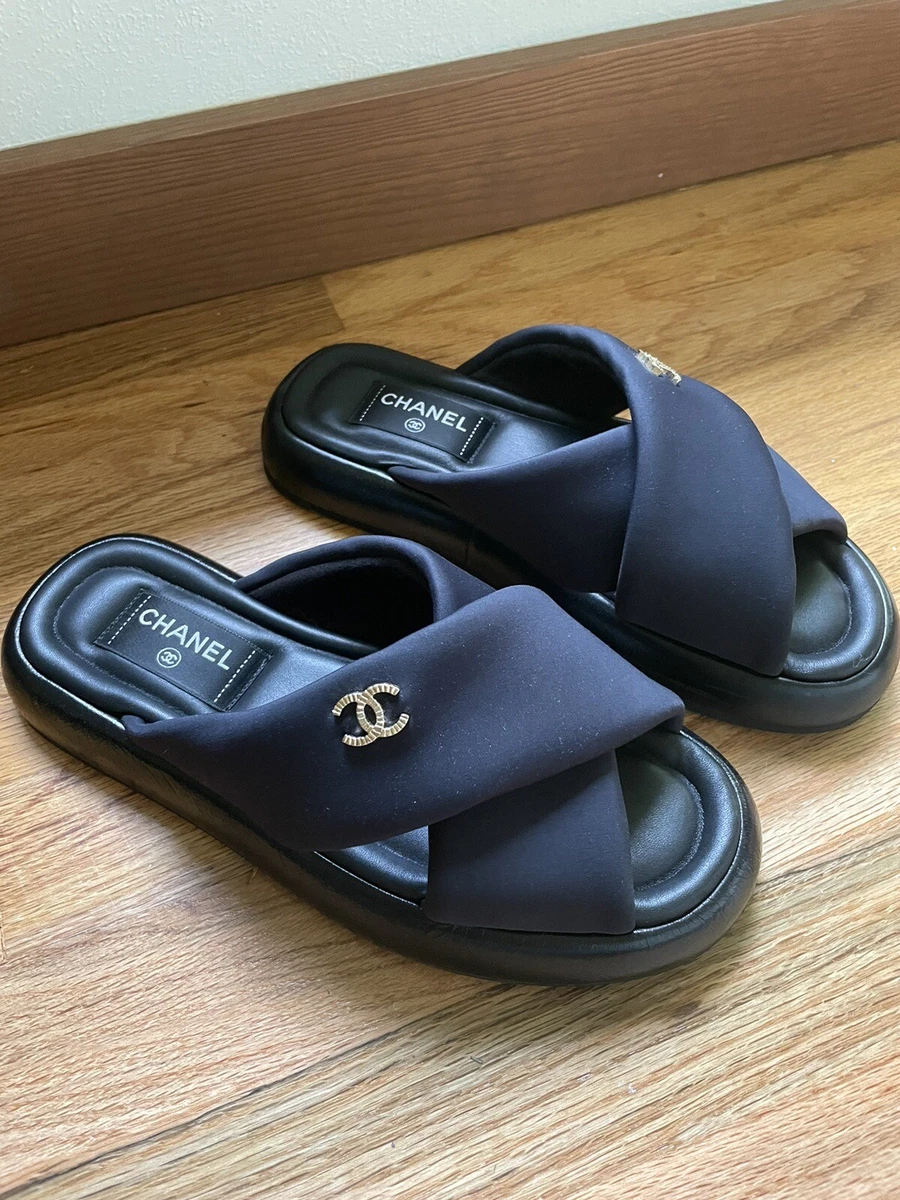 Chanel criss cheap cross sandals