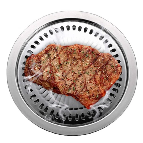 Portable Round Multifunctional Stainless Steel Outdoor Barbecue Tray (30 x 30 x - Picture 1 of 6