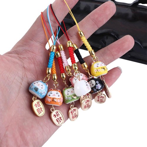 Pendant Phone Hang Rope Lucky Cat Lanyard Mobile Phone Straps Phone Lanyards - 第 1/19 張圖片