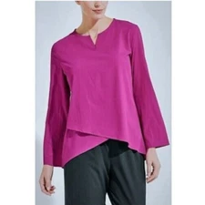 NEW Coolibar UPF 50 Santa Barbara Tunic Tulip Top Dark Pink Magenta XXS 2XS 0 2