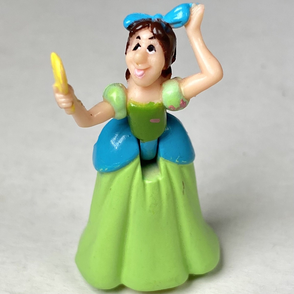 polly pocket green dress Vintage 1995 Disney Cinderella Castle Ugly Sister Figure Only HemLength:Midi