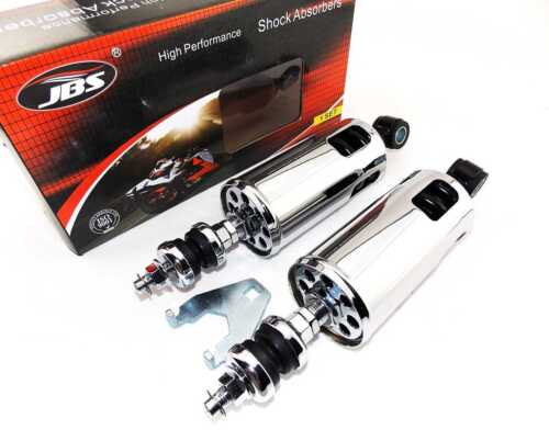 HARLEY DAVIDSON FXSB SOFTAIL BREAKOUT EFI 13-17 JBS CHROME REAR SHOCK ABSORBERS - Picture 1 of 4