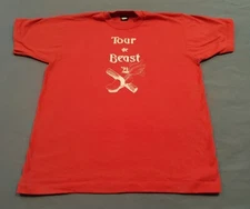 Vintage 90s Single Stitch Screen Stars Best Tour De Beast T Shirt Red XL
