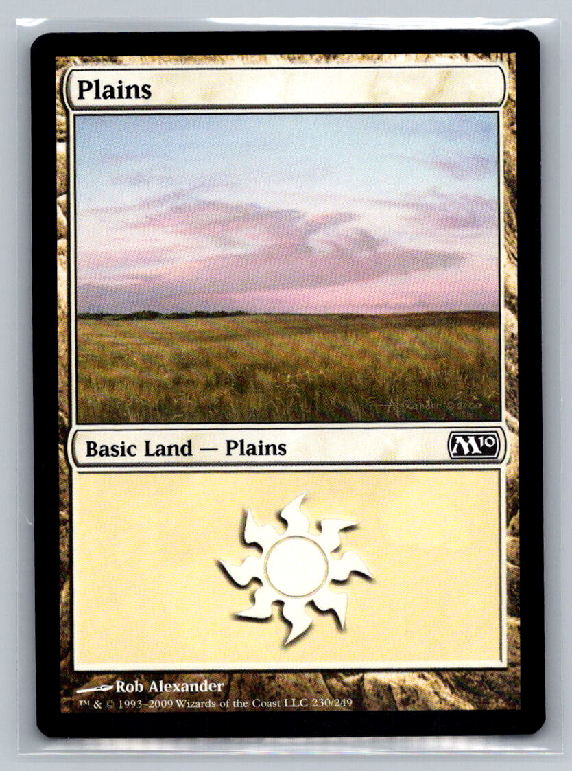 2010 MTG M10 Basic Plains Land Card #230/249 for Magic The Gathering