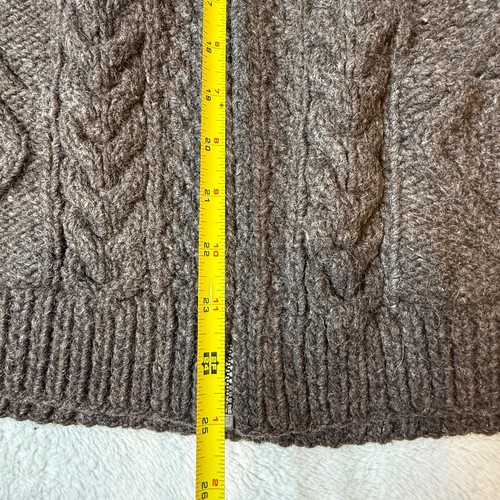 VTG Otavalo Sweater Hand Made Ecuador 100% Wool Chunky Knit Hooded Full Zip - Picture 4 of 8