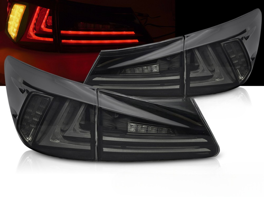 Feux arriere FULL LED Lexus IS II 2007 2008 2009 2010 2011 2012 optique fume