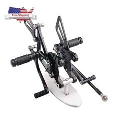 US Black Rear set Foot pegs Rearset For Kawasaki NINJA ZX6R 2005-2008 ZX636