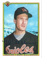 Autographed Signed 1990 Bowman #248 Mark Williamson Baltimore Orioles