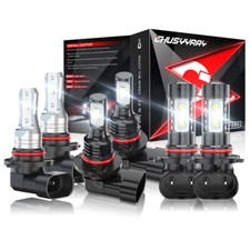 For Acura Integra 1994-1997 6x Led Headlight Bulbs Hilow Beam Fog Lights