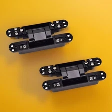 WLALLSS Adjustable 3D Wooden Door Hinge Black Quantity Two HS5