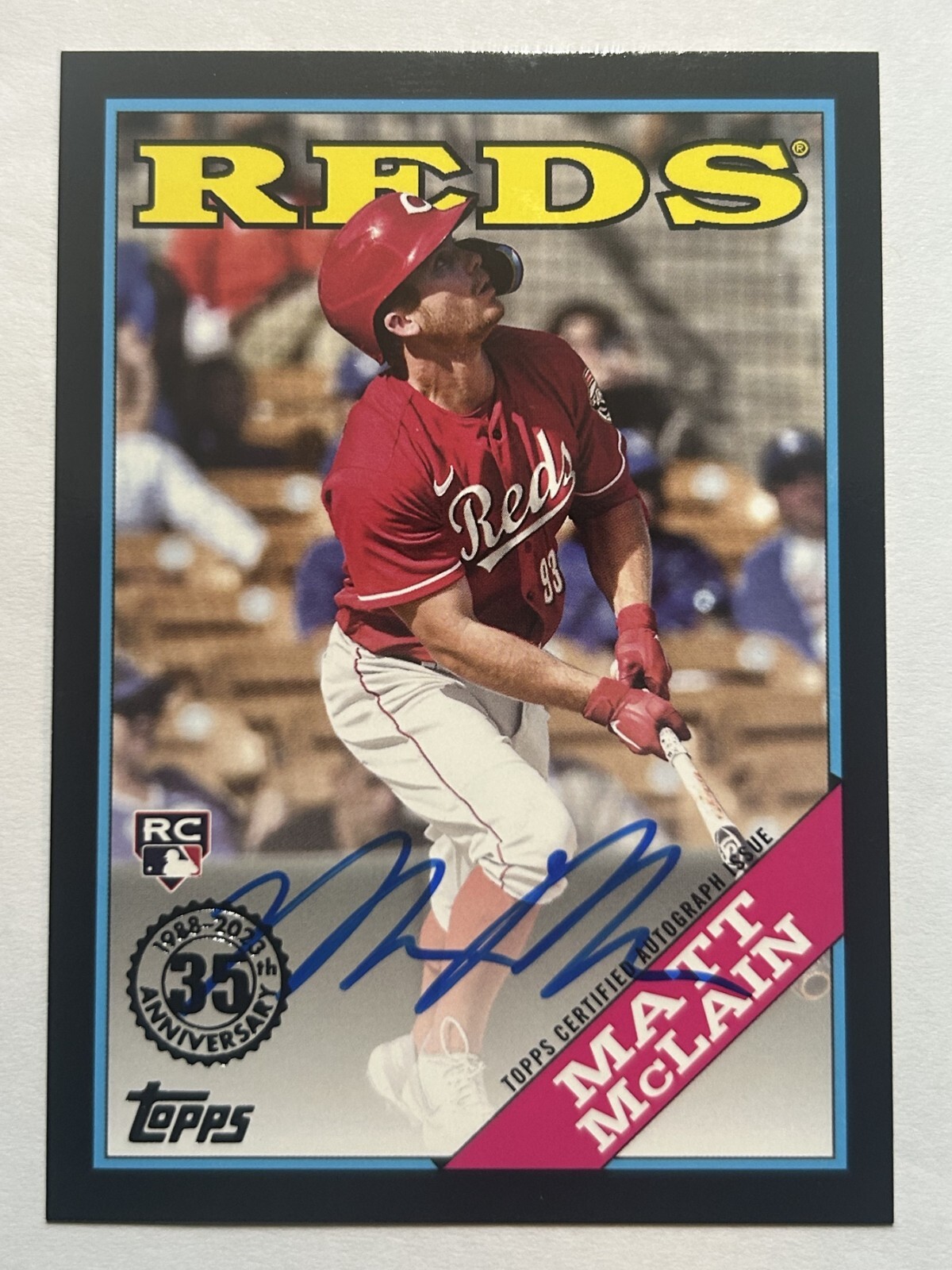 MATT MCLAIN RC AUTO! 2023 Topps Update 88 Baseball Autograph Black /199! #88BAMM