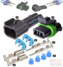 Delphi Metri-Pack 280 Series 2-Conductor Connector w/10-12 AWG Sealed  3 SET 