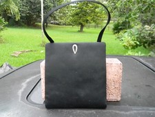 Vintage BREVETE SGDG WERBER PARIS WW Purse BLACK W/ COMPACT NO SNAP STRAP