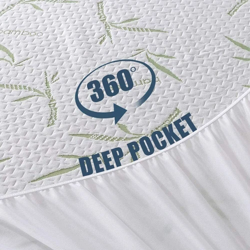 Bamboo Mattress Protector Hypoallergenic & Breathable Waterproof Mattress Cover - Picture 8 of 14