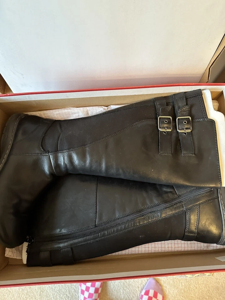 Cobb Hill Womens Boots Black Leather Size 7 M Peyton - Image 4 of 4