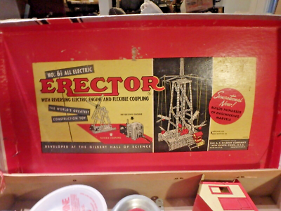 9T-vintage GILBERT 1948 all electric- ERECTOR set # 6 1/2 -1951