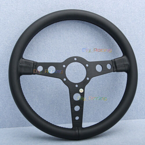 MOMO Prototipo P5 Black Edition 350mm Genuine Leather Sport Steering Wheel - Picture 12 of 23