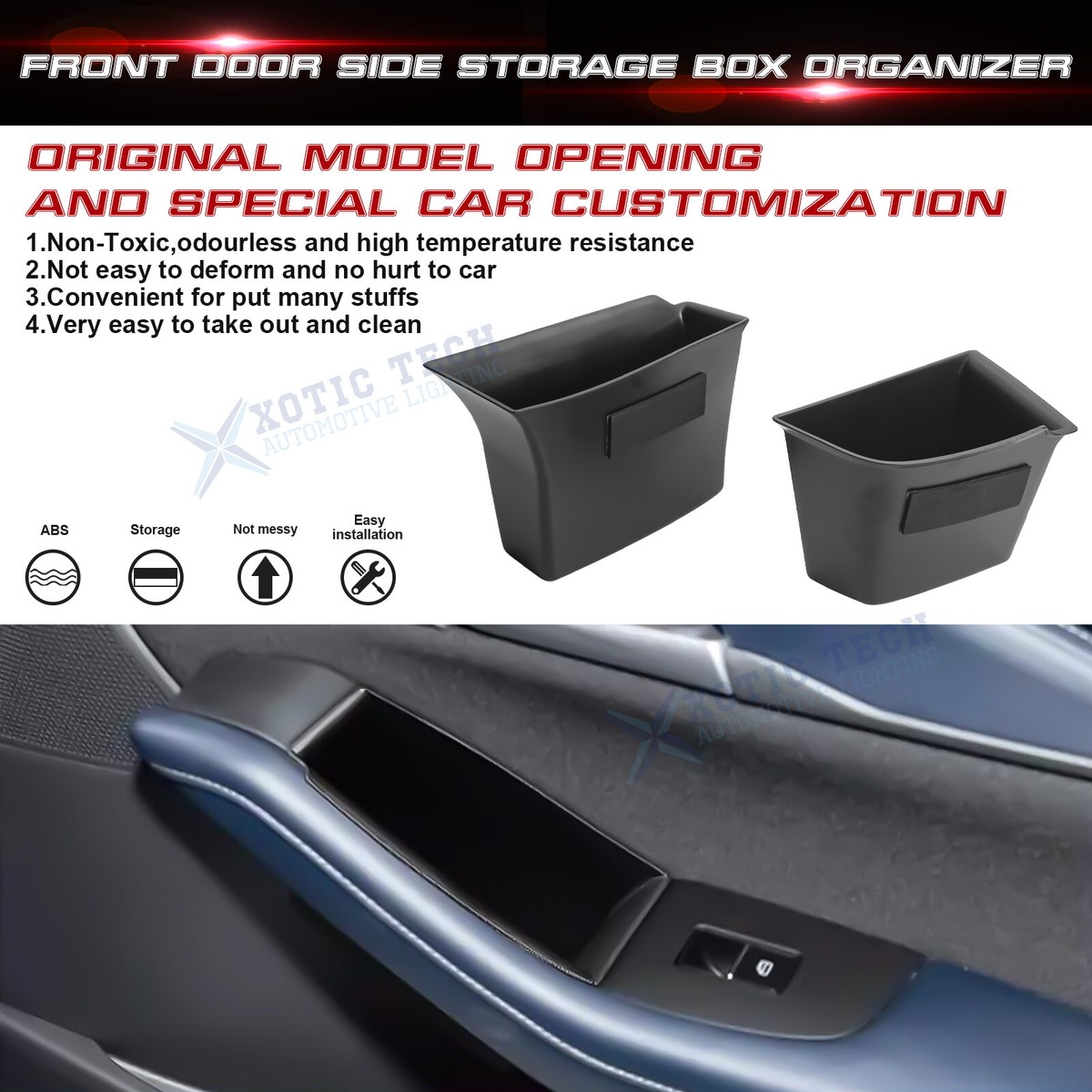 Front Door Side Storage Box Organizer Accessories For Mazda 3 CX30