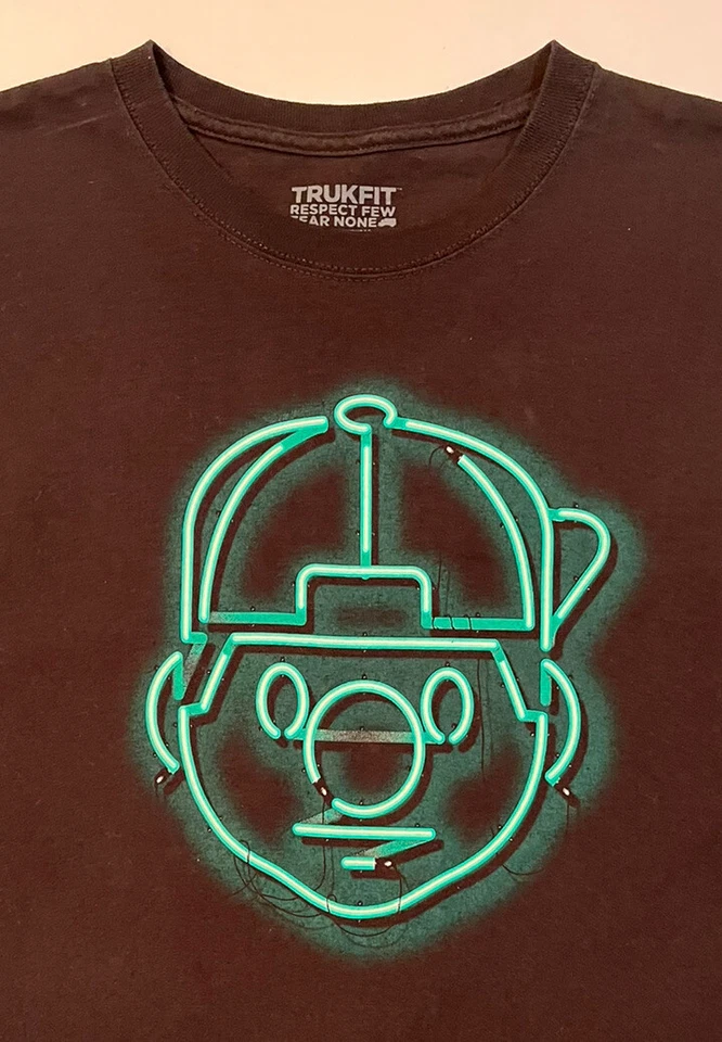 Camiseta TRUKFIT Respect Few Fear None Negra con Verde Neón - XXL 2XL Foto 4 de 4