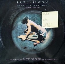 Paul Simon The Boy In The Bubble Vinyl Record 12" VG/G+ W8509T 1983