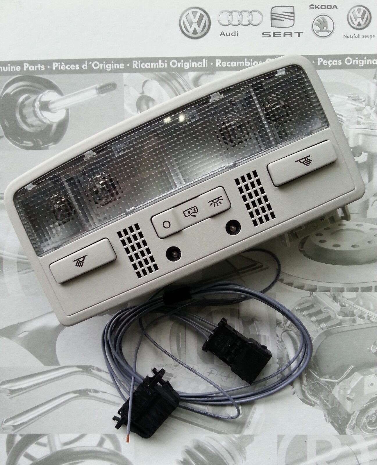 VW W8 Lamp LED Interior Roof Light Panel T5 Touran Polo Golf GTI 