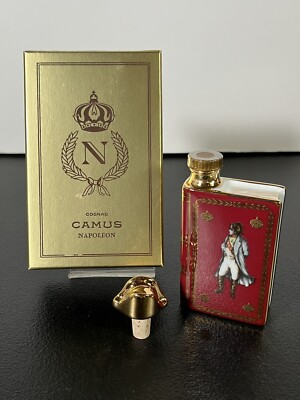 Cognac Camus Napoleon 1969 Bicentenial Red Limoges Castel Decanter w/ Box Empty