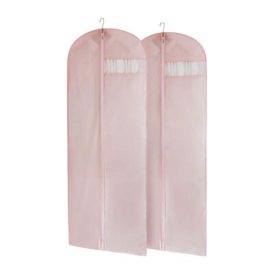 Pink Dress Bags for Gowns Long 65'' Long Dress Clear Garment BagSet of 2 23.3...