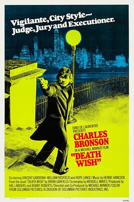 1974 Death Wish Movie Poster 11X17 Charles Bronson Hope Lange Paul