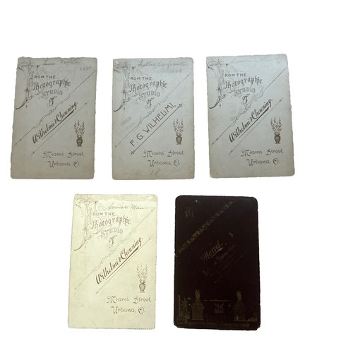 5 ANTIKE FOTOSCHRANKKARTEN 1888-1889 - Bild 2 von 2