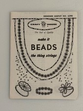 Vintage 1968 Craft House Make It Beads Product DIY Crafting Guide Instructions
