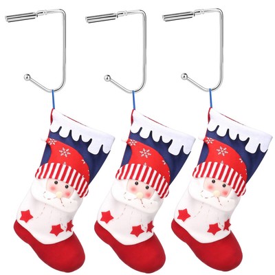 New 4x Christmas Stocking Holder Mantle Fireplace Hooks Hanger