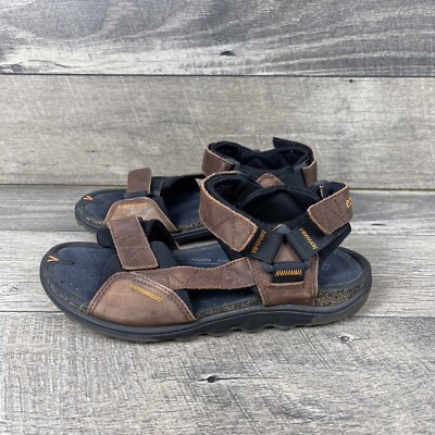 ECCO Men's Yucatan Brown Outdoor Offroad Hiking Strap Sandals Size 