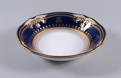 Spode LANCASTER COLBALT Bone China Coupe Cereal Bowl Monogrammed  Multi. Avail.