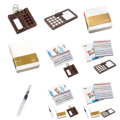 Travel Paint Palette Pocket Artist Watercolor Travel Set for Travel Drawing QDE