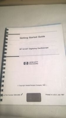 HP 5410T Digitizing Oscilloscope Getting Started  Guide