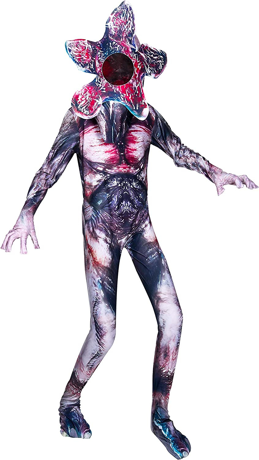 Demogorgon Costume for Kids Boys Halloween Scary Cosplay Flower Monster Jumpsuit